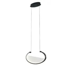 Lámpara colgante LED Adele, longitud 37 cm, negro, metal
