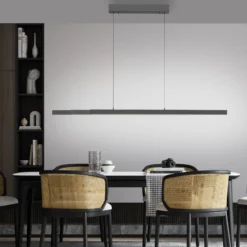 Lámpara colgante LED Adriana Comfort Lift de Paul Neuhaus, gris, CCT