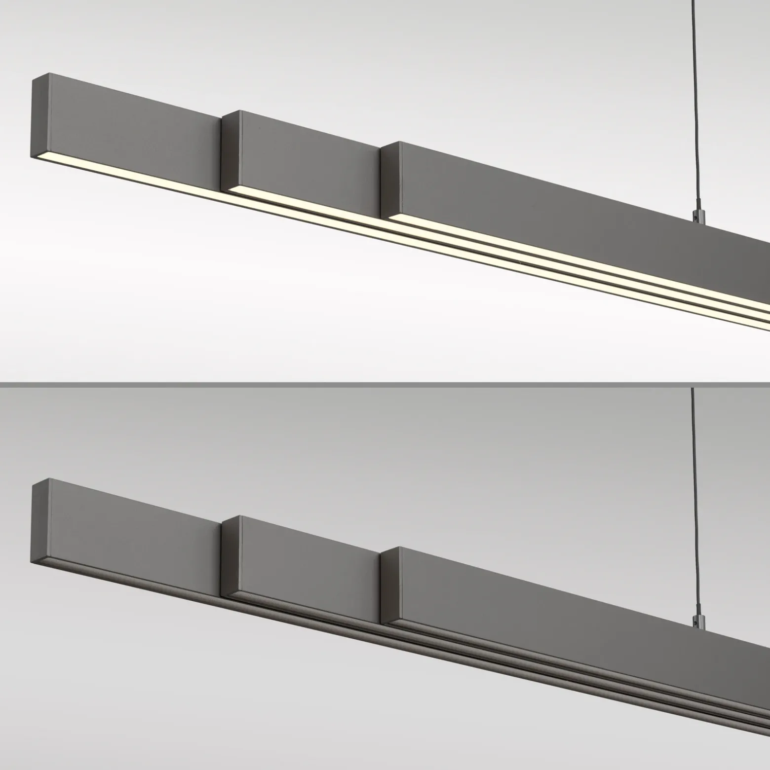 Lámpara colgante LED Adriana Comfort Lift de Paul Neuhaus, gris, CCT