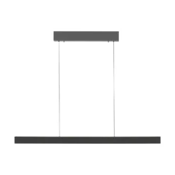 Lámpara colgante LED Adriana Square de Paul Neuhaus, gris, arriba/abajo