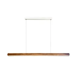 Lámpara colgante LED Akeno, madera, metal, atenuable, 3000 K