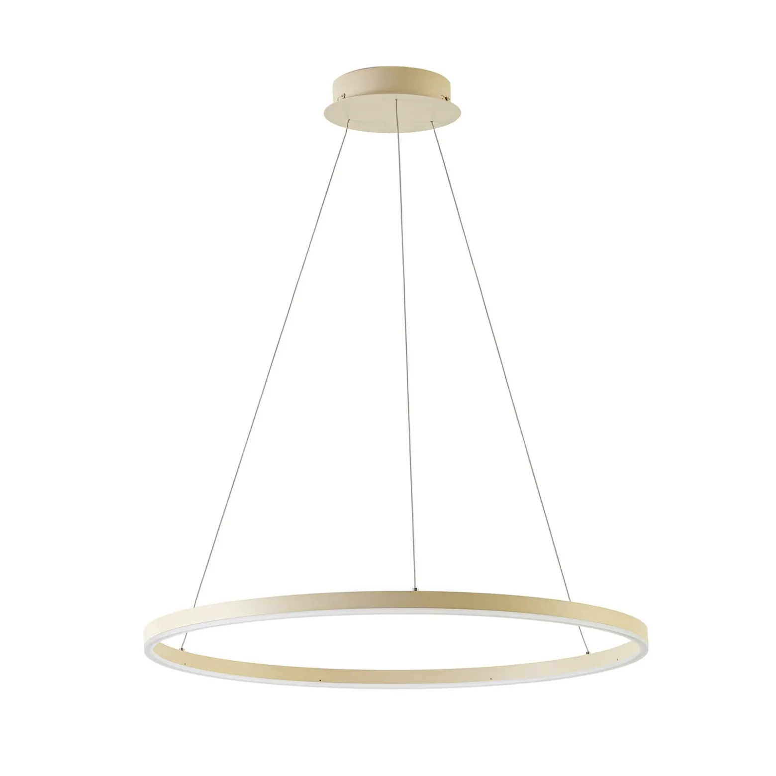 Lámpara colgante LED Albiona de Arcchio, color beige, 1 anillo, Ø 80 cm