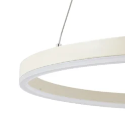 Lámpara colgante LED Albiona de Arcchio, color beige, 1 anillo, Ø 80 cm