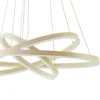 Lámpara colgante LED Albiona de Arcchio, color beige, 3 anillos, Ø 80 cm