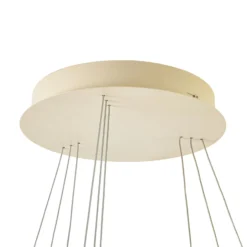 Lámpara colgante LED Albiona de Arcchio, color beige, 3 anillos, Ø 80 cm