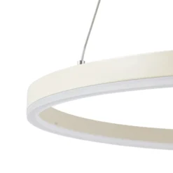 Lámpara colgante LED Albiona de Arcchio, color beige, 1 anillo, Ø 60 cm