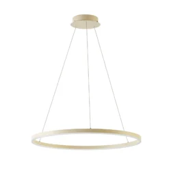 Lámpara colgante LED Albiona de Arcchio, color beige, 1 anillo, Ø 80 cm