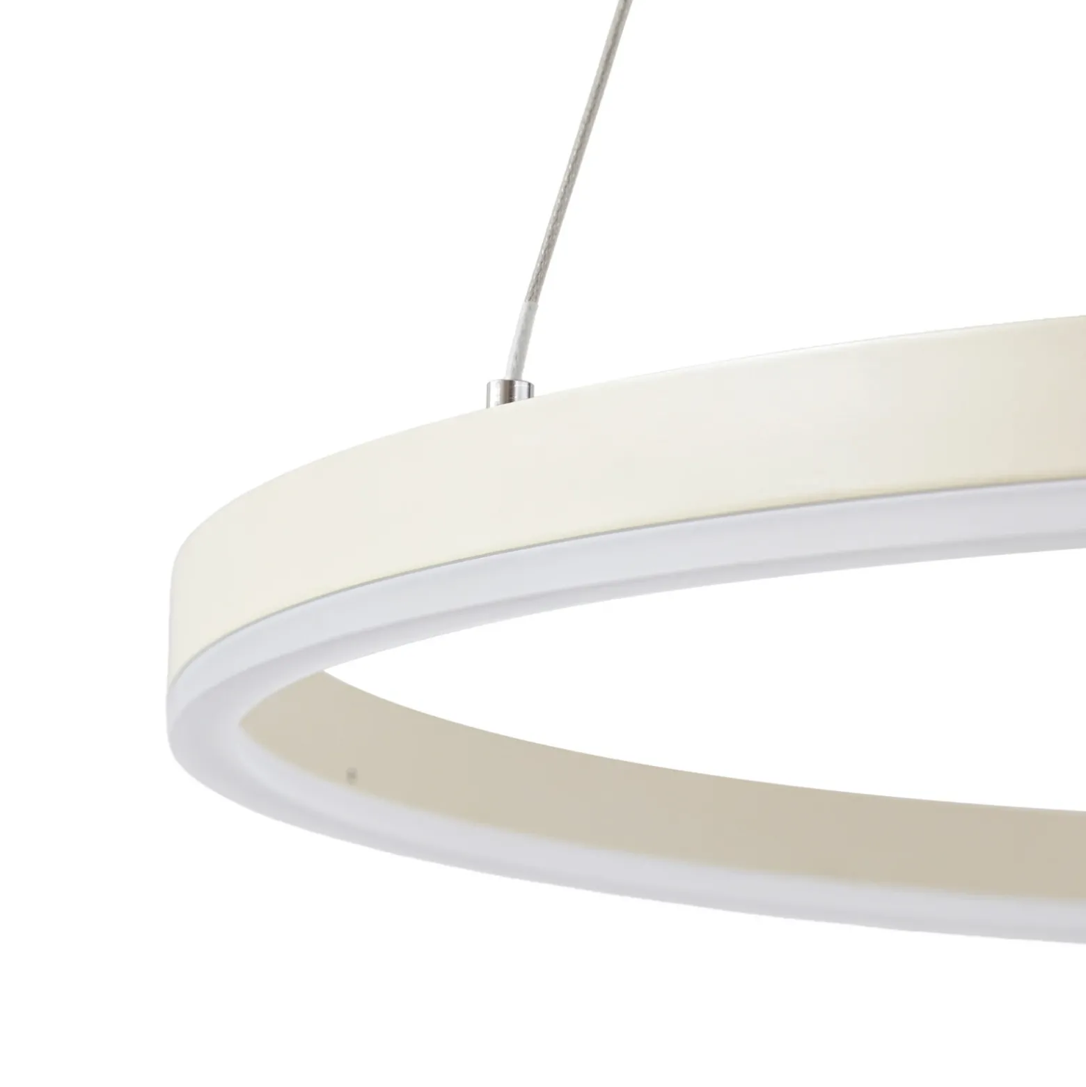 Lámpara colgante LED Albiona de Arcchio, color beige, 1 anillo, Ø 80 cm
