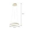 Lámpara colgante LED Albiona de Arcchio, color beige, 1 anillo, Ø 40 cm