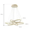 Lámpara colgante LED Albiona de Arcchio, color beige, 3 anillos, Ø 80 cm