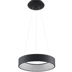 Lámpara colgante LED Aleksi de Arcchio, Ø 45 cm, negro, metal, CCT