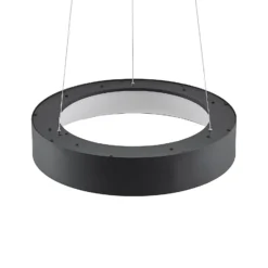 Lámpara colgante LED Aleksi de Arcchio, Ø 45 cm, negro, metal, CCT