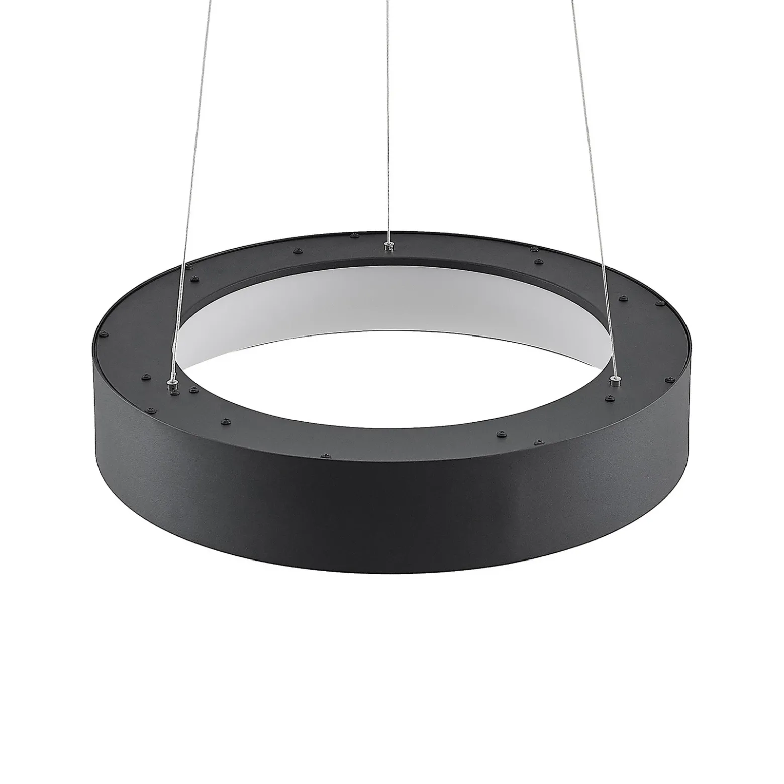 Lámpara colgante LED Aleksi de Arcchio, Ø 45 cm, negro, metal, CCT