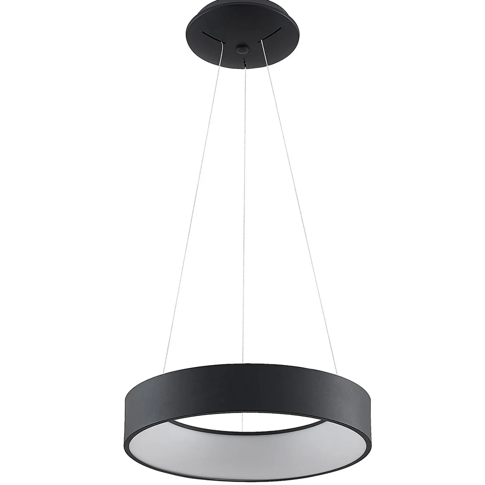 Lámpara colgante LED Aleksi de Arcchio, Ø 45 cm, negro, metal, CCT