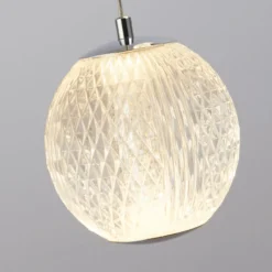 Lámpara colgante LED Allure, cromo, redonda, 5 luces