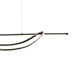 Lámpara colgante LED Ambar, metal, negro, 4000 K