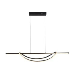 Lámpara colgante LED Ambar, metal, negro, 4000 K