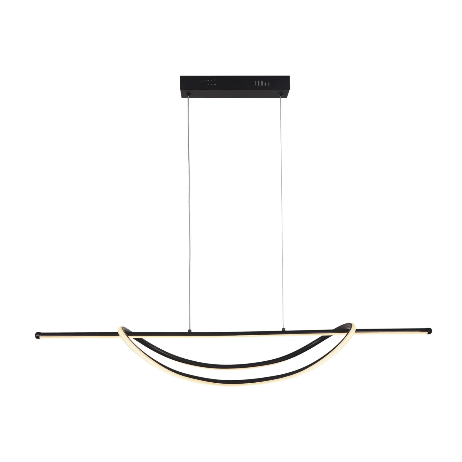 Lámpara colgante LED Ambar, metal, negro, 4000 K
