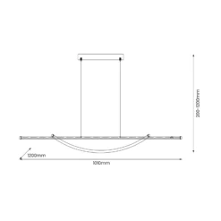 Lámpara colgante LED Ambar, metal, negro, 4000 K