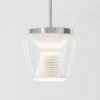Lámpara colgante LED Annex con vidrio de cristal