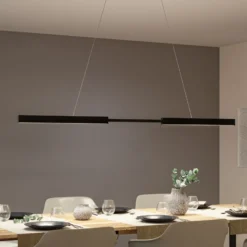 Lámpara colgante LED Aptare de Paulmann, negra, con sensor, atenuable