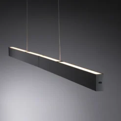 Lámpara colgante LED Aptare de Paulmann, negra, con sensor, atenuable