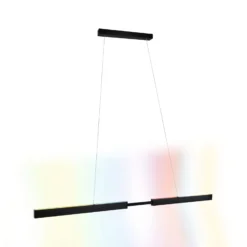 Lámpara colgante LED Aptare de Paulmann, negra, RGBW, inteligente, atenuable.