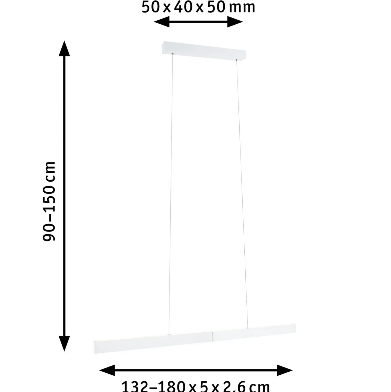 Lámpara colgante LED Aptare de Paulmann, blanca, 2700 K, inteligente, atenuable.