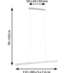 Lámpara colgante LED Aptare de Paulmann, aluminio, 2700 K, inteligente,