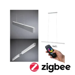 Lámpara colgante LED Aptare de Paulmann, aluminio, 2700 K, inteligente,