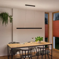 Lámpara colgante LED Aptare de Paulmann, negra, con sensor, atenuable