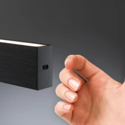 Lámpara colgante LED Aptare de Paulmann, negra, con sensor, atenuable