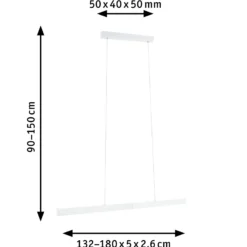 Lámpara colgante LED Aptare de Paulmann, negra, 2700 K, inteligente, atenuable.