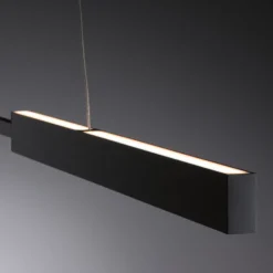 Lámpara colgante LED Aptare de Paulmann, negra, 2700 K, inteligente, atenuable.