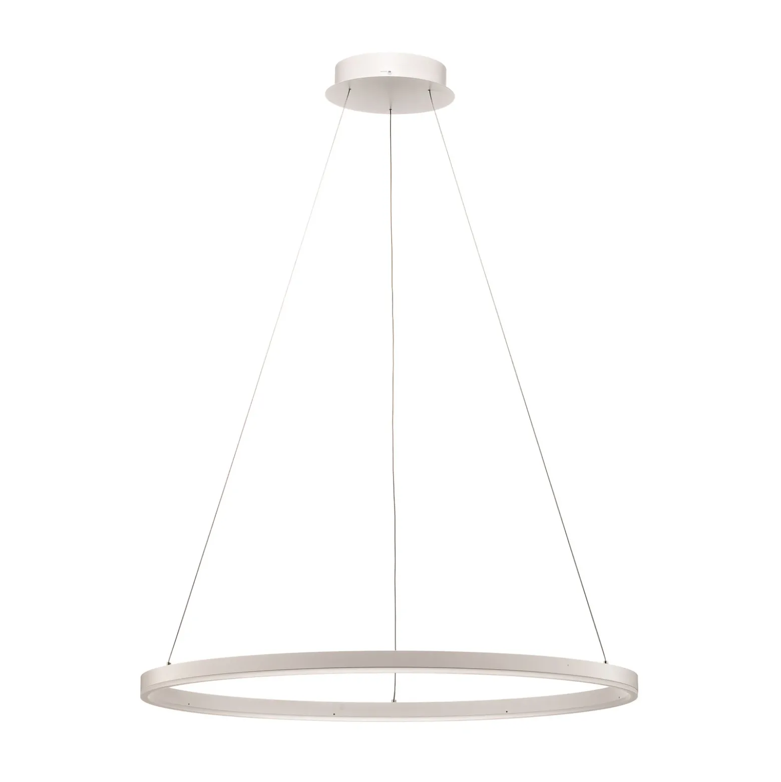 Lámpara colgante LED Arcchio Albiona, blanca, 1 anillo, Ø 80 cm