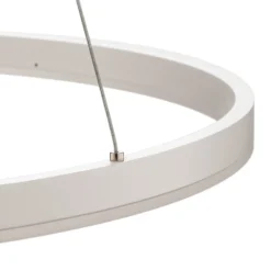 Lámpara colgante LED Arcchio Albiona, blanca, 1 anillo, Ø 80 cm