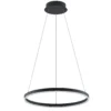 Lámpara colgante LED Arcchio Albiona, negra, 1 anillo, Ø 60 cm