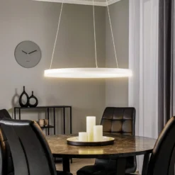 Lámpara colgante LED Arcchio Albiona, blanca, 1 anillo, Ø 60 cm