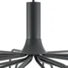 Lámpara colgante LED Ariadne de Lucande, Ø 57 cm, negro mate, 20 lámparas.