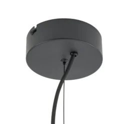 Lámpara colgante LED Ariadne de Lucande, Ø 57 cm, negro mate, 20 lámparas.