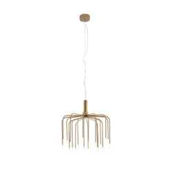 Lámpara colgante LED Ariadne de Lucande, Ø 57 cm, dorado mate, 20 lámparas.