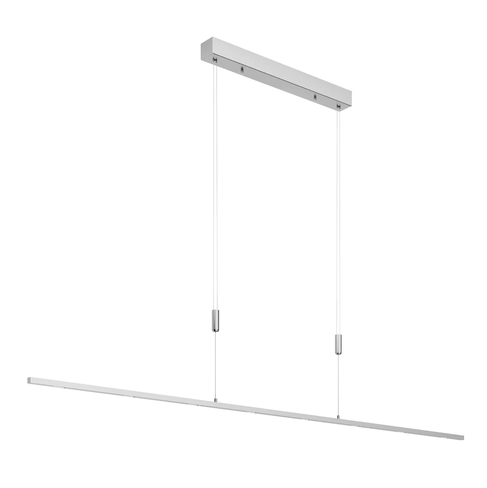 Lámpara colgante LED Arnik de Lucande, 180 cm, color níquel, atenuable