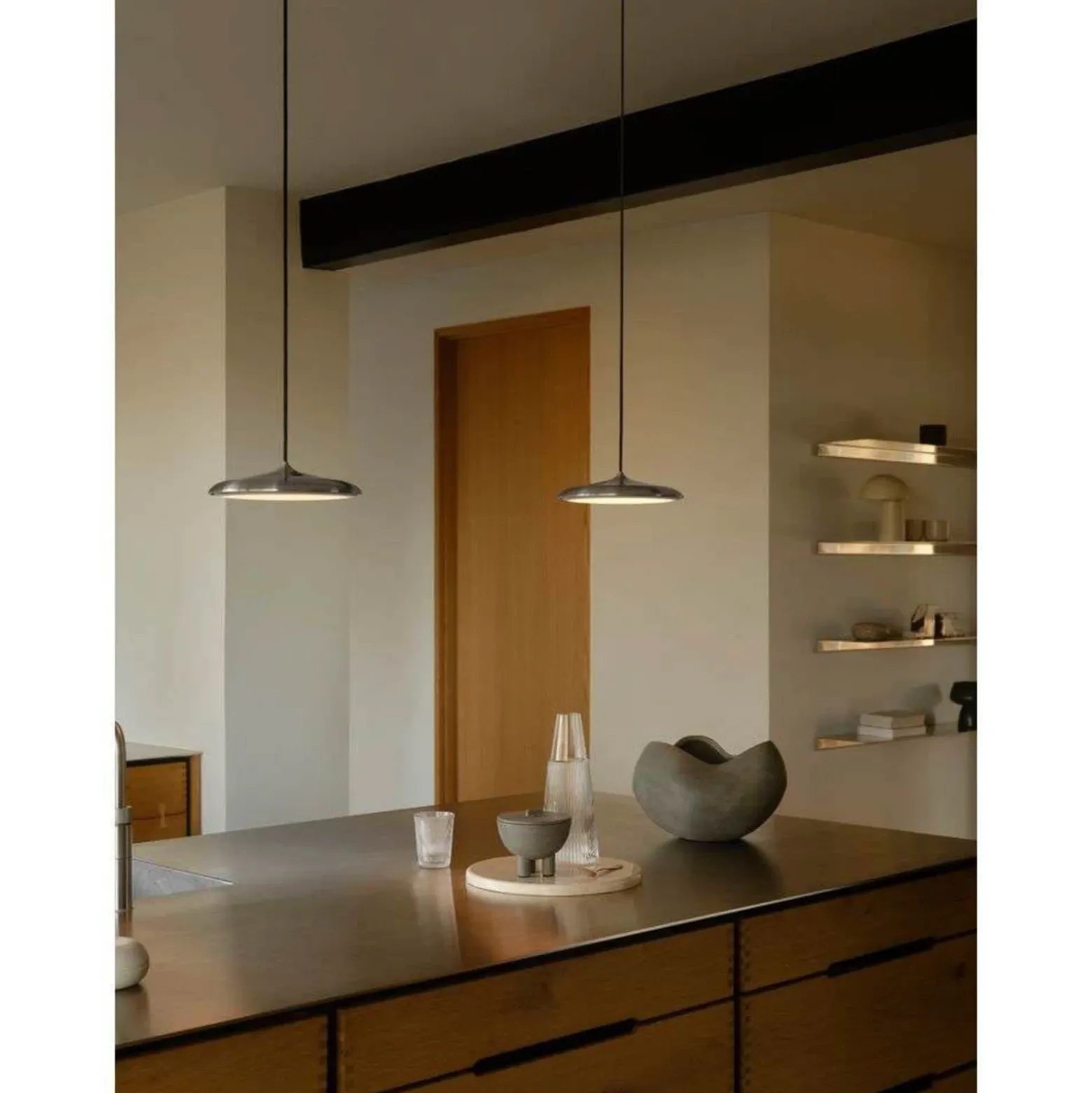 Lámpara colgante LED Artist, Ø 25 cm, color acero, acero inoxidable