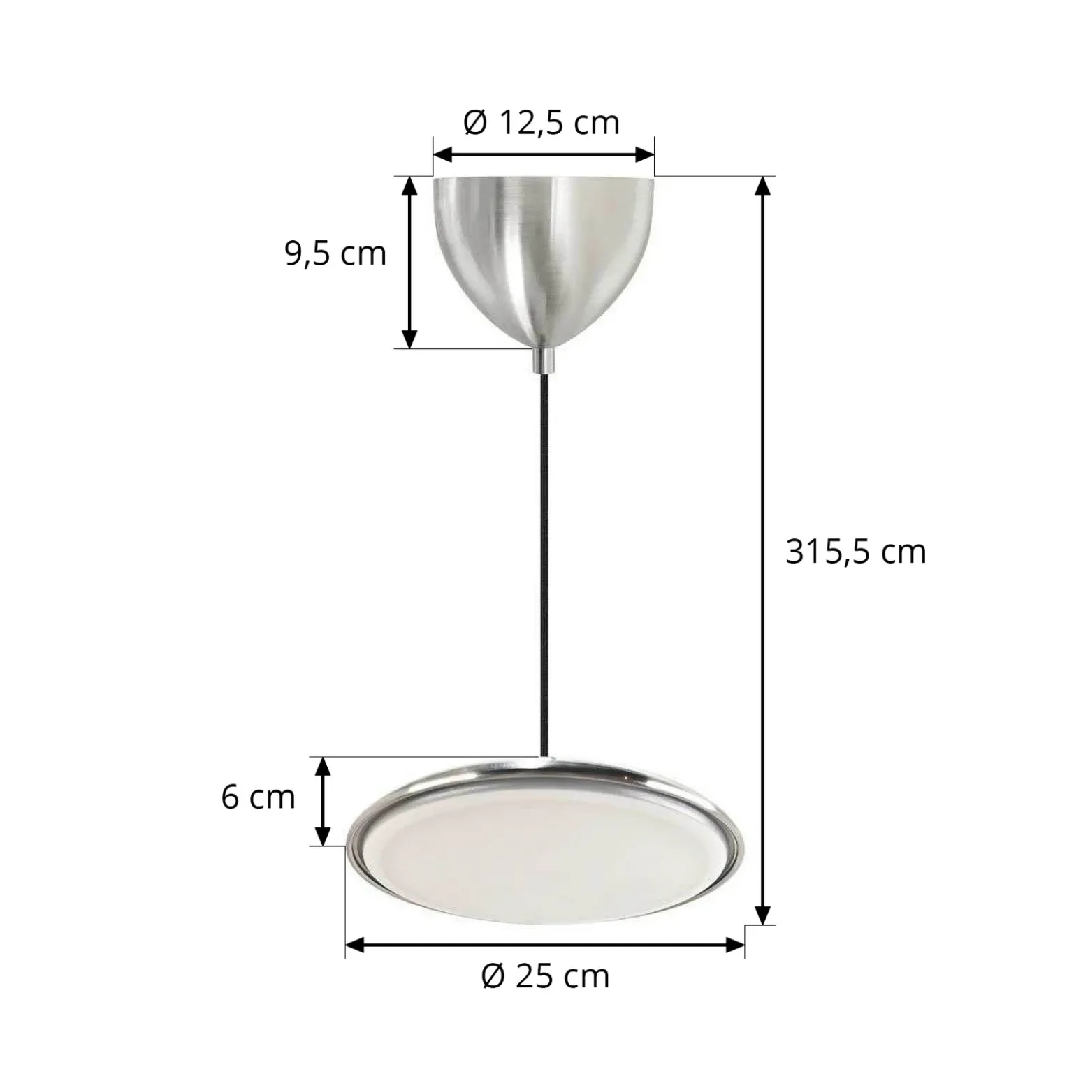 Lámpara colgante LED Artist, Ø 25 cm, color acero, acero inoxidable