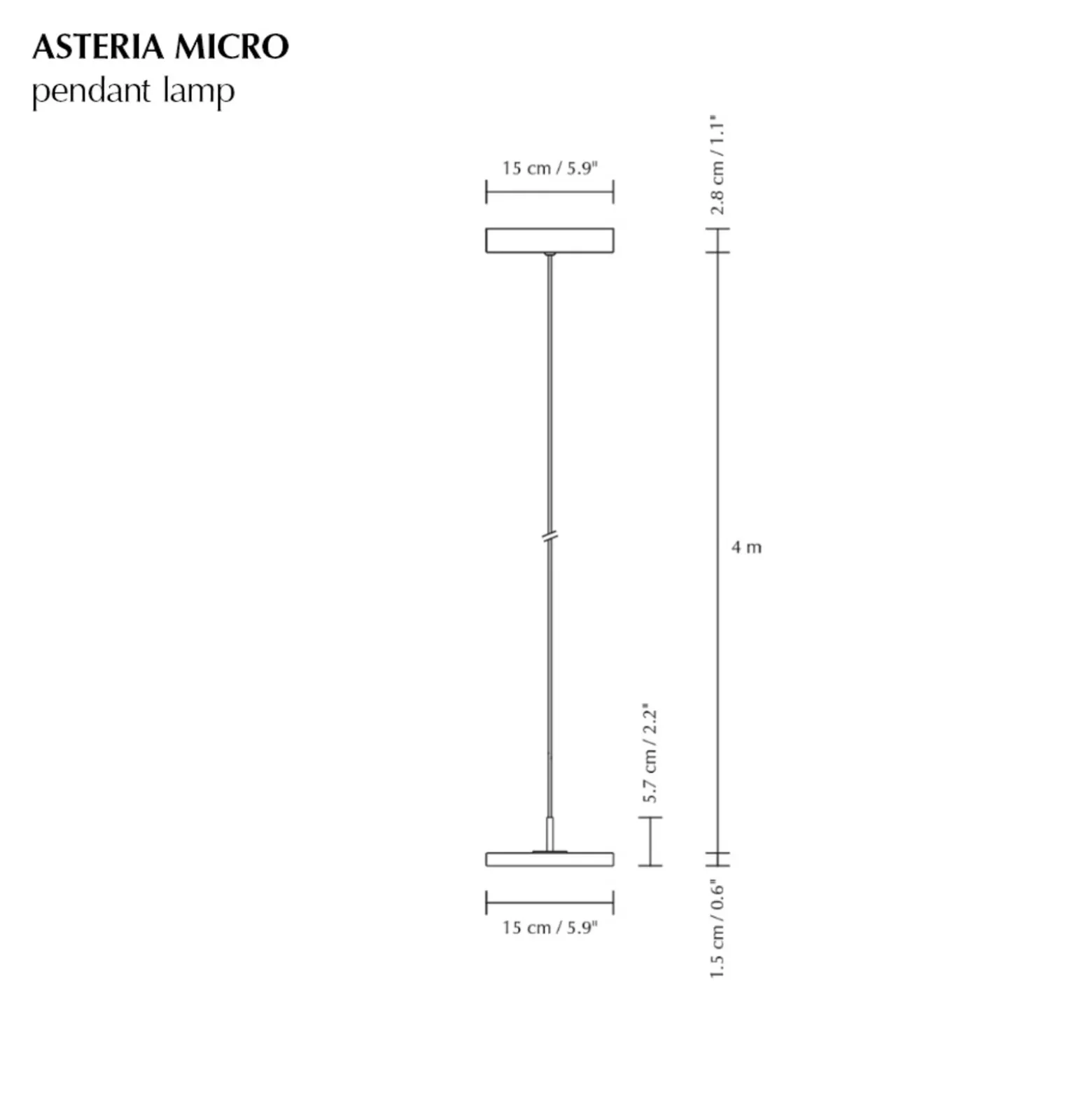 lámpara colgante LED Asteria Micro de UMAGE, acero pulido, Ø 15 cm