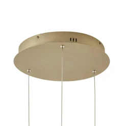 Lámpara colgante LED Aureon de Quitani, dorada, Ø 80 cm, atenuable, CCT