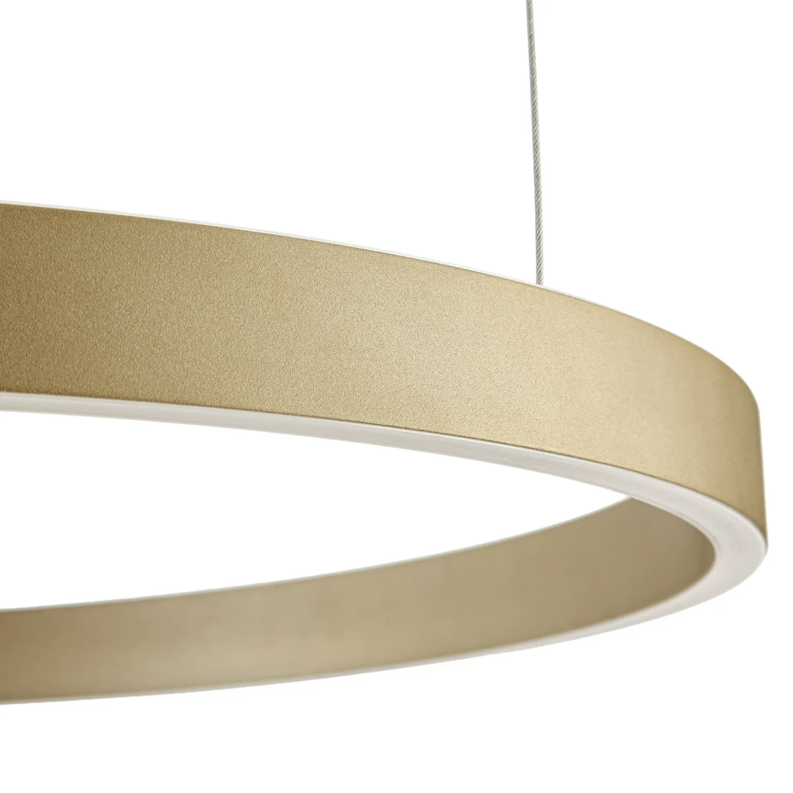 Lámpara colgante LED Aureon de Quitani, dorada, Ø 80 cm, atenuable, CCT