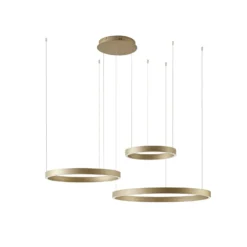 Lámpara colgante LED Aureon de Quitani, dorada, Ø 80 cm, atenuable, CCT