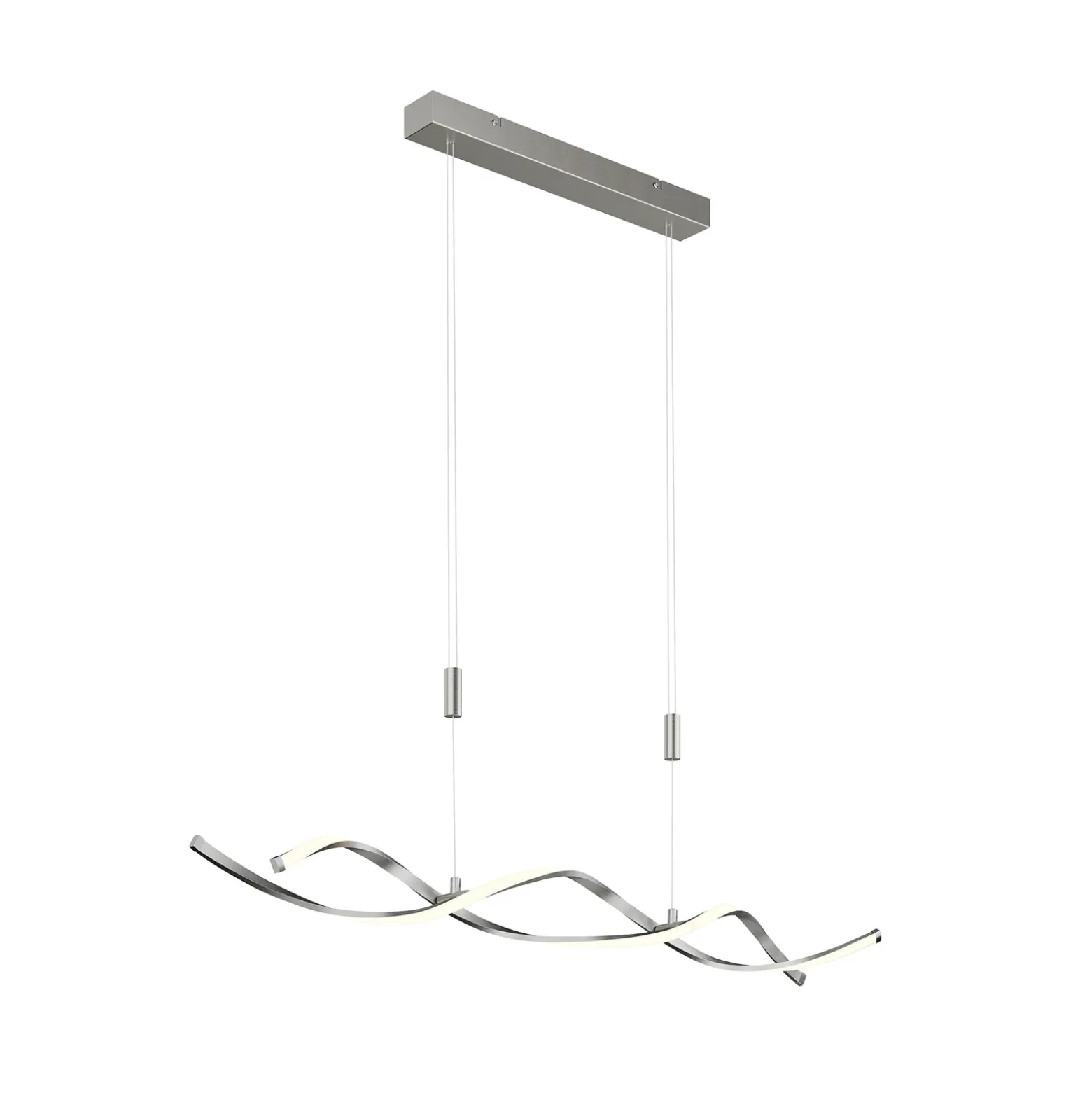 Lámpara colgante LED Auron de Lindby, color níquel, metal, atenuable