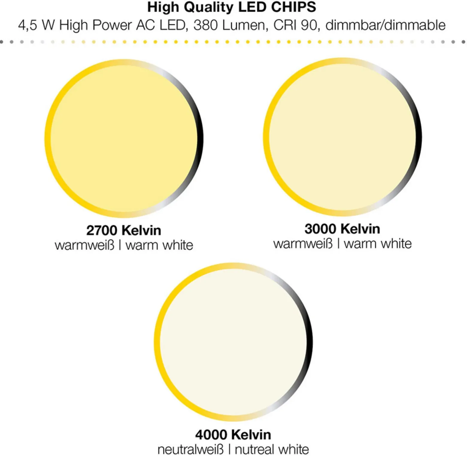 Lámpara colgante LED Ball 18 luces, oro/crema